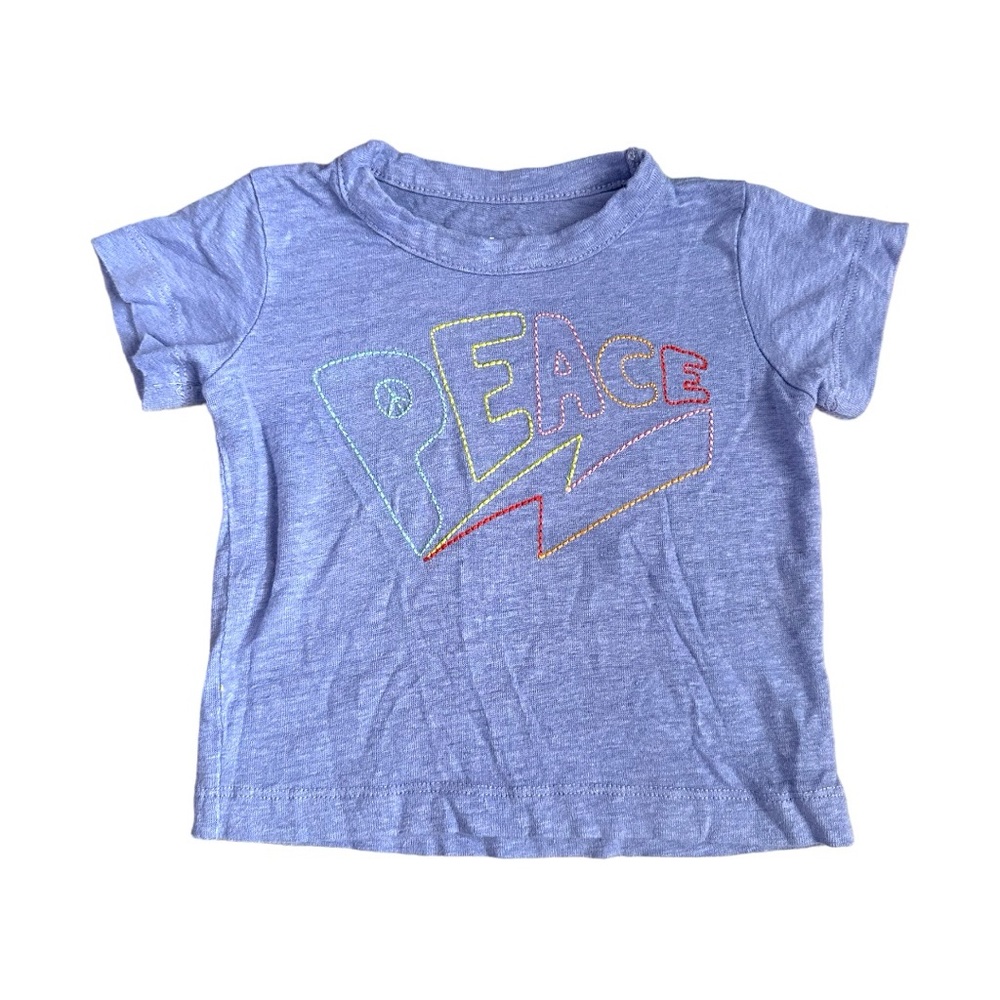 Chaser Peace Embroidered Linen Tee - Picture 1 of 6
